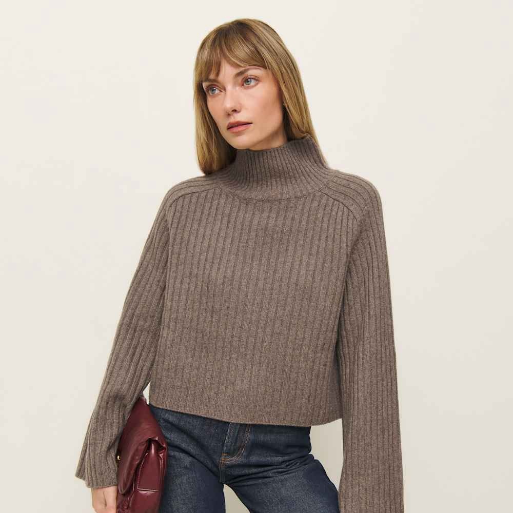 Reformation cropped cashmere sweater NWT